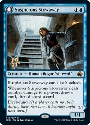 Suspicious Stowaway card from Prerelease Cards