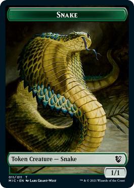 Snake // Spirit Double-Sided Token card from Commander: Innistrad: Midnight Hunt