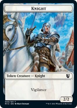 Knight // Wolf Double-Sided Token card from Commander: Innistrad: Midnight Hunt