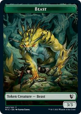 Beast // Spider Double-Sided Token card from Commander: Innistrad: Midnight Hunt