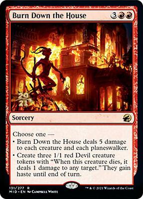 Burn Down the House card from Prerelease Cards
