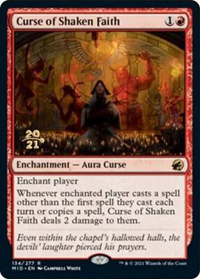 Curse of Shaken Faith card from Prerelease Cards