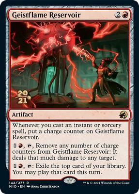 Geistflame Reservoir card from Prerelease Cards