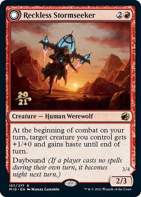 Reckless Stormseeker card from Prerelease Cards