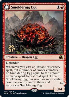 Smoldering Egg card from Prerelease Cards