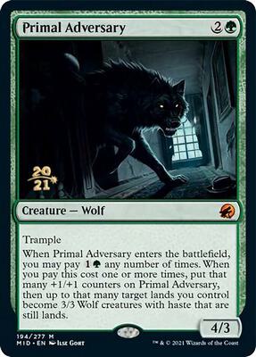 Primal Adversary card from Prerelease Cards
