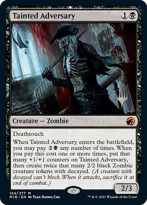 Tainted Adversary card from Promo Pack: Innistrad: Midnight Hunt