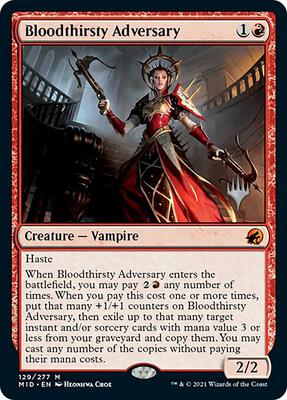 Bloodthirsty Adversary card from Promo Pack: Innistrad: Midnight Hunt
