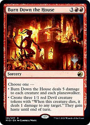 Burn Down the House card from Promo Pack: Innistrad: Midnight Hunt