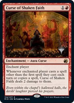 Curse of Shaken Faith card from Promo Pack: Innistrad: Midnight Hunt