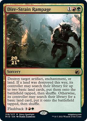 Dire-Strain Rampage card from Prerelease Cards