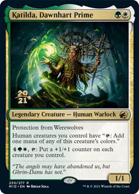 Katilda, Dawnhart Prime card from Prerelease Cards