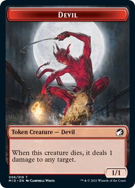 Devil Token card from Innistrad: Midnight Hunt