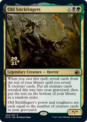 Old Stickfingers card from Prerelease Cards