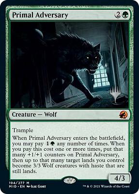 Primal Adversary card from Promo Pack: Innistrad: Midnight Hunt