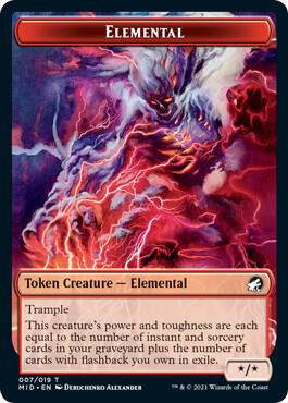 Elemental Token card from Innistrad: Midnight Hunt