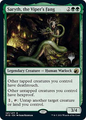 Saryth, the Viper's Fang card from Promo Pack: Innistrad: Midnight Hunt