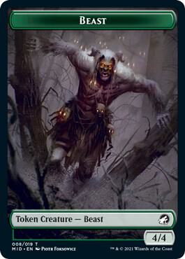 Beast Token card from Innistrad: Midnight Hunt