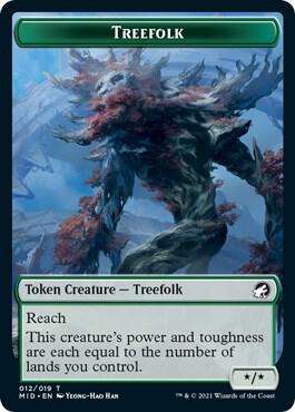 Treefolk Token card from Innistrad: Midnight Hunt