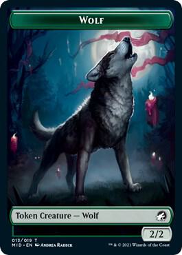 Wolf Token card from Innistrad: Midnight Hunt