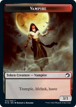 Vampire Token card from Innistrad: Midnight Hunt