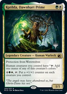 Katilda, Dawnhart Prime card from Promo Pack: Innistrad: Midnight Hunt