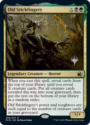 Old Stickfingers card from Promo Pack: Innistrad: Midnight Hunt