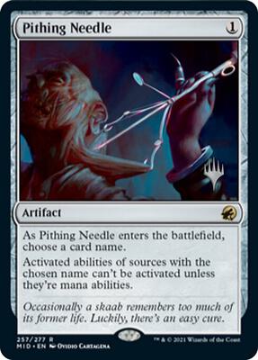 Pithing Needle card from Promo Pack: Innistrad: Midnight Hunt