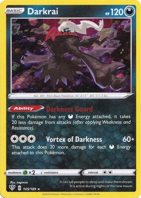 Darkrai - 105/189 (Cosmos Holo) card from Miscellaneous Cards & Products