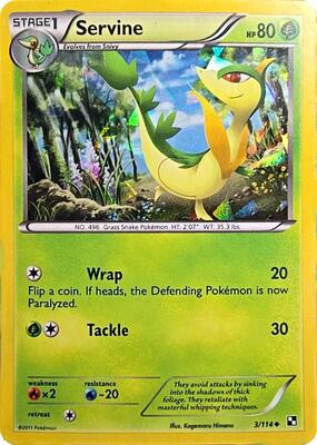 Servine - 3/114 (Cracked Ice Holo) card from Miscellaneous Cards & Products