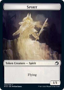 Spirit // Elemental Double-Sided Token card from Innistrad: Midnight Hunt