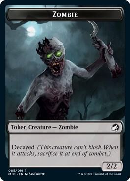Zombie (005) // Ooze Double-Sided Token card from Innistrad: Midnight Hunt