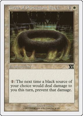 Circle of Protection: Black card from Classic Sixth Edition