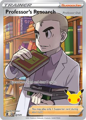 Professor's Research [Professor Oak] (Full Art) card from Celebrations