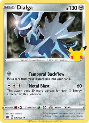 Dialga card from Celebrations