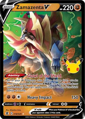 Zamazenta V card from Celebrations