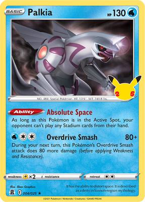 Palkia card from Celebrations