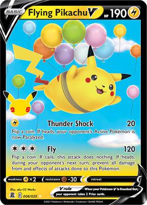 Flying Pikachu V card from Celebrations