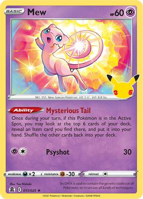 Mew card from Celebrations
