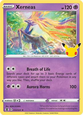 Xerneas card from Celebrations