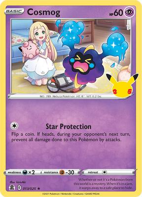 Cosmog card from Celebrations