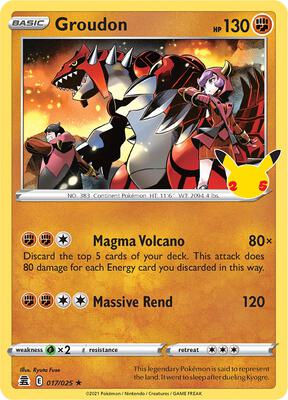 Groudon card from Celebrations