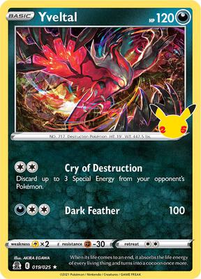 Yveltal card from Celebrations