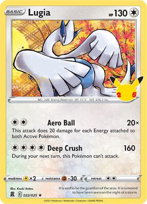 Lugia card from Celebrations