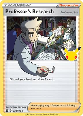 Professor's Research [Professor Oak] card from Celebrations