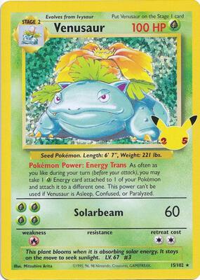 Venusaur card from Celebrations: Classic Collection