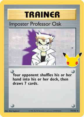 Imposter Professor Oak card from Celebrations: Classic Collection