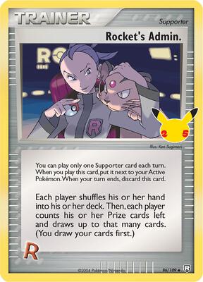 Rocket's Admin. card from Celebrations: Classic Collection