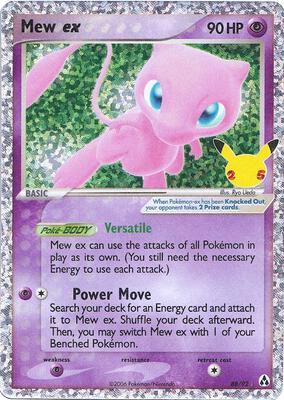 Mew ex card from Celebrations: Classic Collection