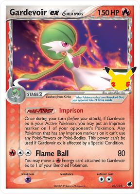 Gardevoir ex (Delta Species) card from Celebrations: Classic Collection